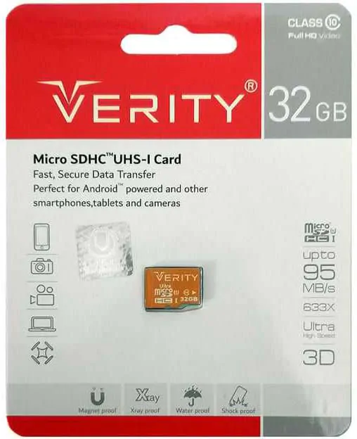 کارت حافظه microSDHC وریتی کلاس 10 استاندارد UHS-I U1 ظرفیت 32 گیگابایت