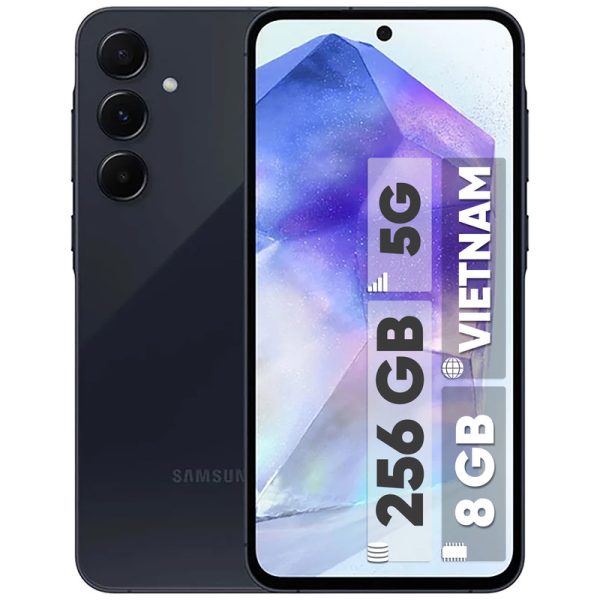 گوشی موبایل سامسونگ Galaxy A55 5G دوسیم کارت حافظه داخلی 256 گیگابایت و ظرفیت رم 8 گیگابایت رنگ سرمه ای