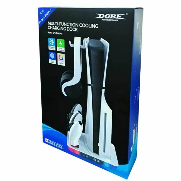 پایه شارژر همراه فن خنک کننده چند منظوره Dobe TP5-35103 برای PS5 Slim