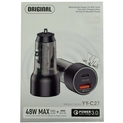 شارژر فندکی فست Original 48W مدل YY-C27 شارژر فندکی فست Original 48W مدل YY-C27
