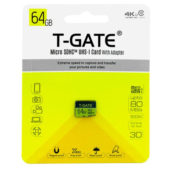 T-GATE-microSD-533X-64G رم 64 گیگ MICRO SDHC
