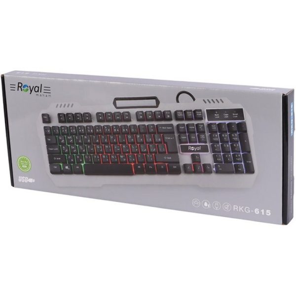 کیبورد RGB سیمی گیمینگ Royal مدل RKG-615