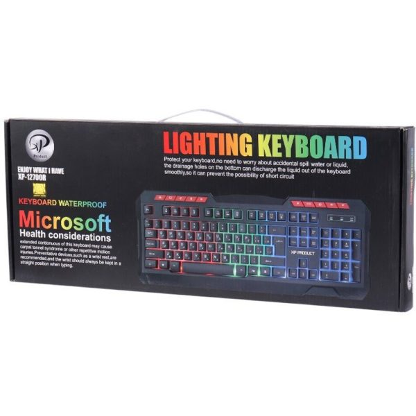 کیبورد RGB سیمی گیمینگ XP مدل XP-12700R