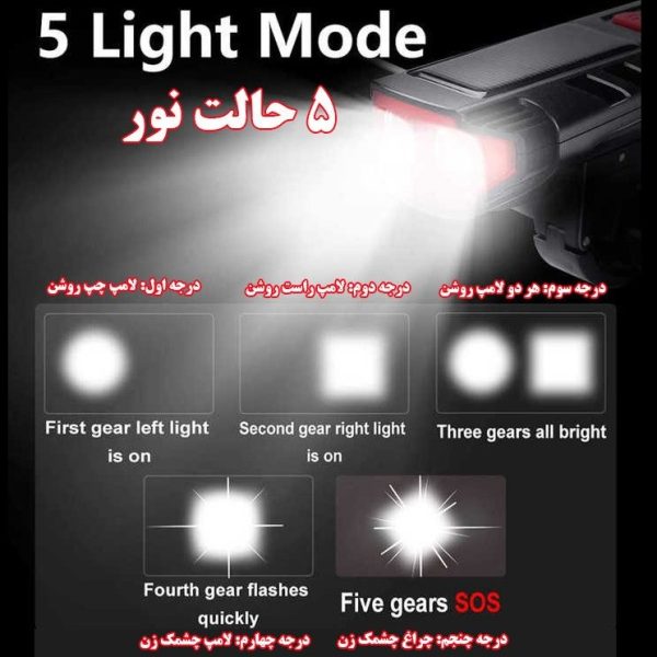 چراغ جلوی دوچرخه مدل FY329