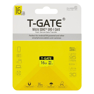 XSZDFASDS رم میکرو 16 گیگ T-GATE مدل U1 95MB/s 633X - Image 1