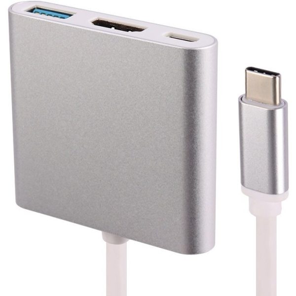 تبدیل تایپ سی Enet هاب HDMI/USB3.0/Type-C مدل K-COUC30HU